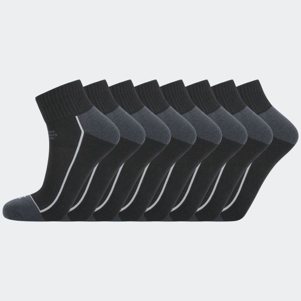Endurance Avery Quarter Socks x 8