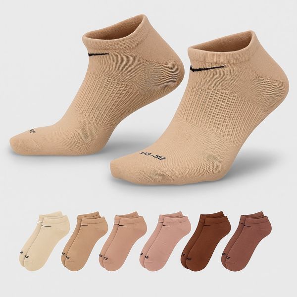 Nike Everyday Plus Cushioned Training No-Show Socks x 6