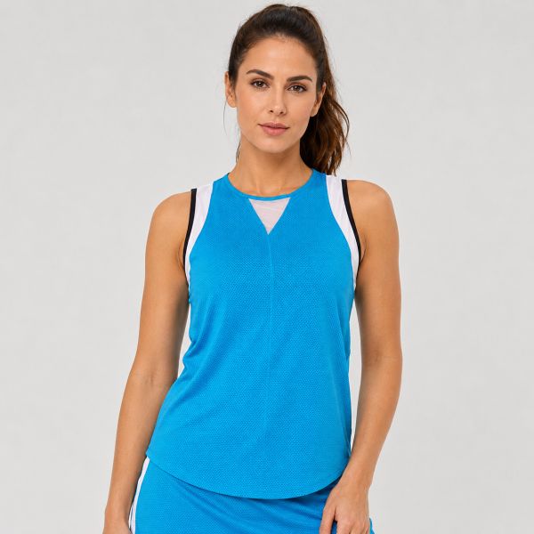 Lucky in Love Post A Plaid Chill Out Women's Tennis Tank ct809-409