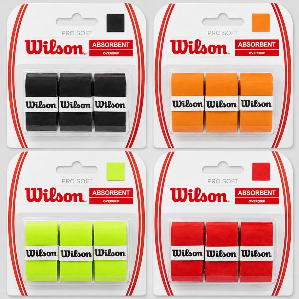 Wilson Pro Soft Tennis Overgrips x 3